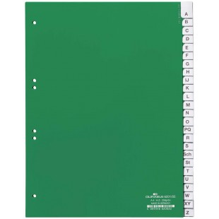 Durable 620005 Index en plastique A - Z, A4 portrait, couverture complete, 20 partitions, vert