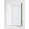 Durable 622105 Intercalaires Format A4 10 Touches - Onglets Soudes et Planches d'Insertions 1-10 - Page de Garde - Perforations 