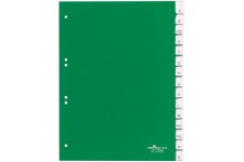 Durable 622205 Intercalaires Format A4 15 Touches - Onglets Soudes et Planches d'Insertions 1-15/A-Z - Page de Garde - Perforati