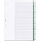 Durable 622405 Index en plastique avec onglets vierges, 25 pieces, A4 portrait, vert