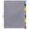 Durable 663319 Registre d'enveloppes A4 12 pieces, 1 piece, transparent avec onglets de couleur