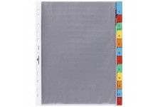 Durable 663319 Registre d'enveloppes A4 12 pieces, 1 piece, transparent avec onglets de couleur