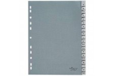 Durable 640110 Intercalaires Format A4 20 Touches Alphabetiques - Onglets Soudes et Insertions A-Z - Perforations Universelles -