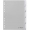 Durable 644010 Index vierges en PP, 5 sections, perforation universelle, gris