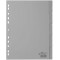 Durable 644010 Index vierges en PP, 5 sections, perforation universelle, gris