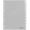 Durable 644110 Index vierges en PP (avec onglets vierges) 10 pieces, gris