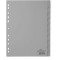 Durable 644110 Index vierges en PP (avec onglets vierges) 10 pieces, gris