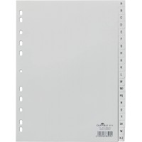 DURABLE hunke &jochheim intercalaires en plastique de a a z gris format a4/230 x 297 mm-lot de 20