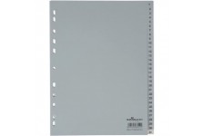 Durable Index A4 en polypropylene 1-31, gris, 215/230 x 297 mm, 31 Feuilles Hunke & Jochheim