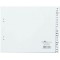 Durable 610002 Registres A-Z, DIN A4 Couvrant Partiellement, 20 Parties, Blanc