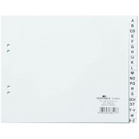 Durable 610002 Registres A-Z, DIN A4 Couvrant Partiellement, 20 Parties, Blanc