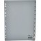 Durable 6511-10 Numeric tab index Polypropylene (PP) Gris intercalaire de classement - Intercalaires de classement (