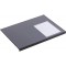 Durable 729301 Sous-main Rectangulaire avec Rebord de Protection et Rabat Transparent 65 x 50 cm Noir