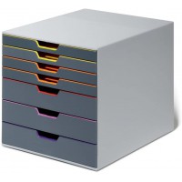 DURABLE - VARICOLOR® 7 - Module de Classement 7 Tiroirs - Rangement pour Bureau pour Documents au Format A4+