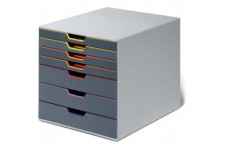 DURABLE - VARICOLOR® 7 - Module de Classement 7 Tiroirs - Rangement pour Bureau pour Documents au Format A4+