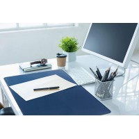 Durable 710307 Sous-main avec rebord rainure dessous en mousse antiderapant - 65x52 cm - Bleu