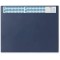 Durable 720407 Sous-main avec Rabat Transparent et Bande Calendrier Format Bureau 65 x 52 cm Bleu Fonce