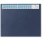 Durable 720407 Sous-main avec Rabat Transparent et Bande Calendrier Format Bureau 65 x 52 cm Bleu Fonce