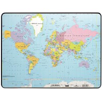 Durable 721119 Sous-main Planisphere Carte du monde sous Film Transparent 53 x 40 cm