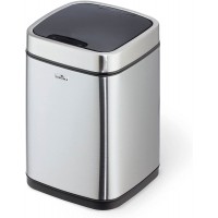 Durable 342023 Poubelle automatique NO TOUCH, avec bac interieur, 6 litres, argent