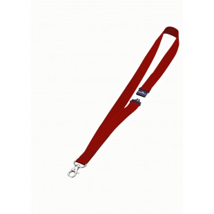 Durable 813703 Lacet Textile Universel avec Attache Mousqueton et Securite Anti-traction Longueur Porte 44 cm Coloris Rouge Boit