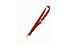 Durable 813703 Lacet Textile Universel avec Attache Mousqueton et Securite Anti-traction Longueur Porte 44 cm Coloris Rouge Boit