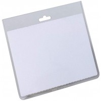 Durable 813519 Badge Sans Clip PVC Rigide Bristol 90 x 60mm Plastique Blanc