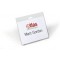 Durable 813519 Badge Sans Clip PVC Rigide Bristol 90 x 60mm Plastique Blanc
