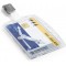 Durable - Porte-badge Rigide pour 1 Carte de Securite + Clip - Dimensions Interieures : 54 x 85 mm - 25 Unites 800519 Transparen