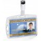 Durable - Porte-badge Rigide pour 1 Carte de Securite + Clip - Dimensions Interieures : 54 x 85 mm - 25 Unites 800519 Transparen