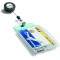 DURABLE - Porte-badge Rigide pour 2 Cartes de Securite + Enrouleur - Dimensions Interieures : 54x85 mm - 10 Unites