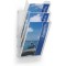 Durable 858019 Combiboxx Set Presentoir Porte - Documents Mural ou a  Poser 3 Cases Format A4 Vertical Polystyrene Transparent