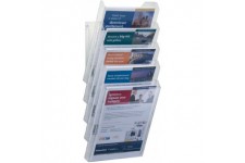 Durable 858619 Combiboxx Set Presentoir Porte - Documents Mural ou a  Poser 5 Cases Format A4 Vertical Polystyrene Transparent
