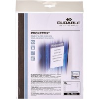 Durable Pocketfix Sachet de 10 Porte-etiquettes adhesifs 43 x 74 mm