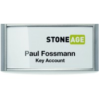 Durable 854223 Boite de 10 Porte-badges avec Aimant 34 x 74 mm Argent