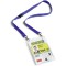 Durable 852507 Pochette Porte-badge Evenement avec Lacet Textile Duo Bleu pour Insertion Format A6 148 x 105 mm Plast