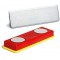 Durable 891700 Kit Magnetique et plaquette metallique, lot de 10, Rouge/Jaune