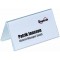 Durable 805119 Porte-nom 52 mm x 100 mm Lot de 25, sous forme de toit, ideal pour une utilisation dans les bureaux
