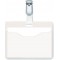 Durable 810619 Pochette Porte-badge Universel Fixation Clip Metallique pour Insertion Format 60 x 90 mm Plastique Resistant Tran