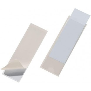 Durable Pocketfix Sachet de 10 Porte-etiquettes adhesifs 38 x 125 mm