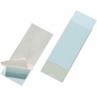 DURABLE Pochettes adhesives Pocketfix - 154 x 62 mm - Interieur : 150 x 58 mm - Incolore (10 pieces), vous recevrez 1 paquet de 