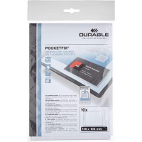 Durable Pocketfix Sachet de 10 Porte-etiquettes adhesifs 105 x 148 mm