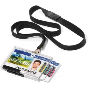 Durable Pushbox Trio Pack de 10 Porte-cartes de securite avec lacet textile 54 x 87 mm