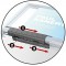Durable Pushbox Trio Pack de 10 Porte-cartes de securite avec lacet textile 54 x 87 mm