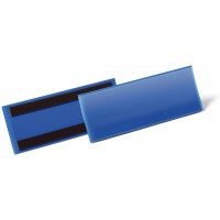Durable 175707 Lot de 50 Porte-etiquettes logistique magnetiques 1/2 A5 paysage Bleu