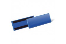 Durable 175707 Lot de 50 Porte-etiquettes logistique magnetiques 1/2 A5 paysage Bleu
