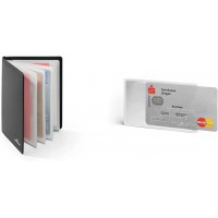 Durable 230958 Porte-Cartes Protection antiRFID en Plastique Souple pour 8 Cartes Format CB Noir & 890319 etui Souple d