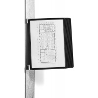 Durable 591401 Vario Magnet Wall 5 Support mural avec 10 pochettes de protection Noir