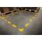 Durable 170304 - Segnaletica da Pavimento Forma a Striscia, 50 x 0.7 x 150 mm, Giallo, Confezione da 10 Pezzi, 10 Pezzi