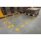 Durable 170304 - Segnaletica da Pavimento Forma a Striscia, 50 x 0.7 x 150 mm, Giallo, Confezione da 10 Pezzi, 10 Pezzi